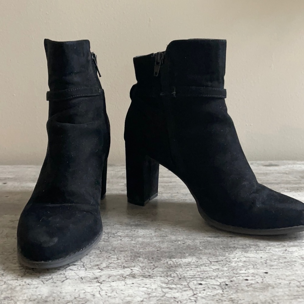 Black Suede Booties